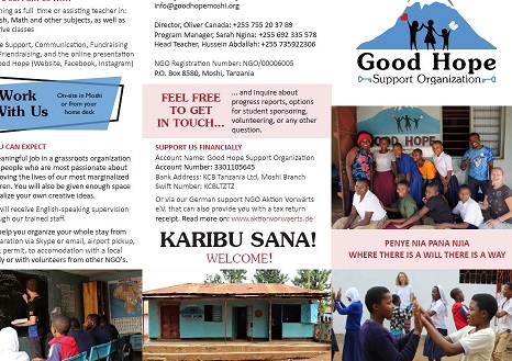 The new Good Hope brochure: Spread the word!